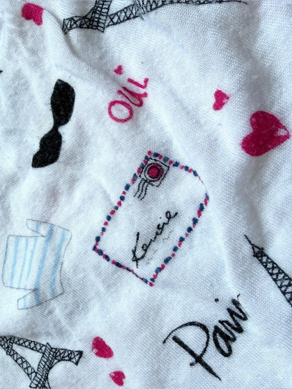 S💕 Kensie Paris Sleep Shorts French Theme 💯 Cotton